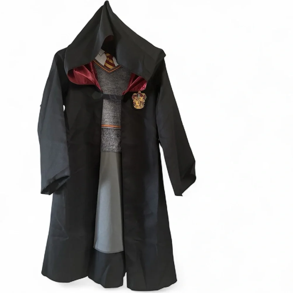 Harry Potter Gryffindor Girls Uniform with Robe & Wand Costume set Various sizes - Picture 3 of 12
